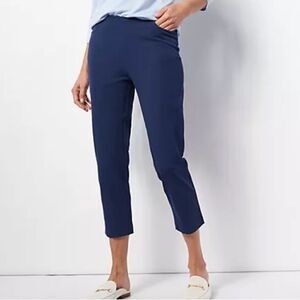 NEw Isaac Mizrahi Stretch Crop Pats in Navy Sz 0/2